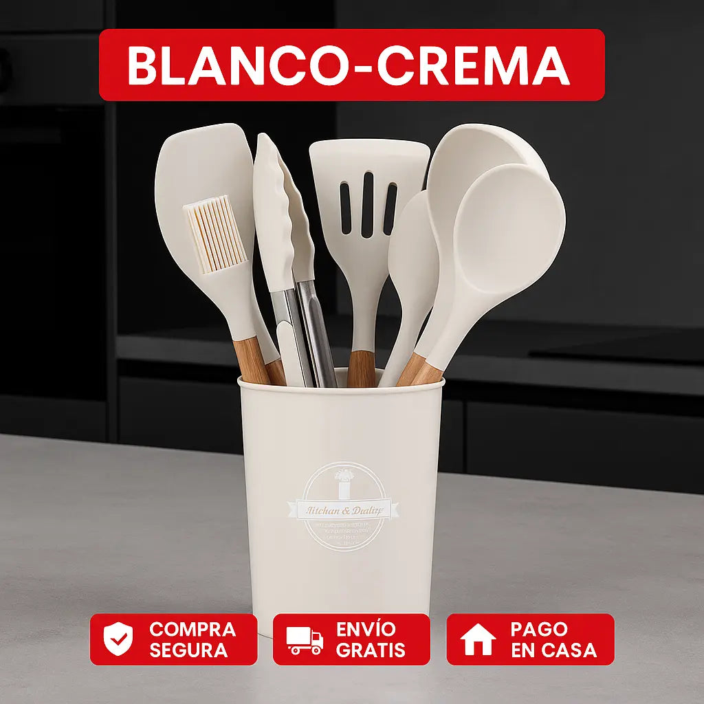 Utensilios Cocina Silicona Set por 12uds