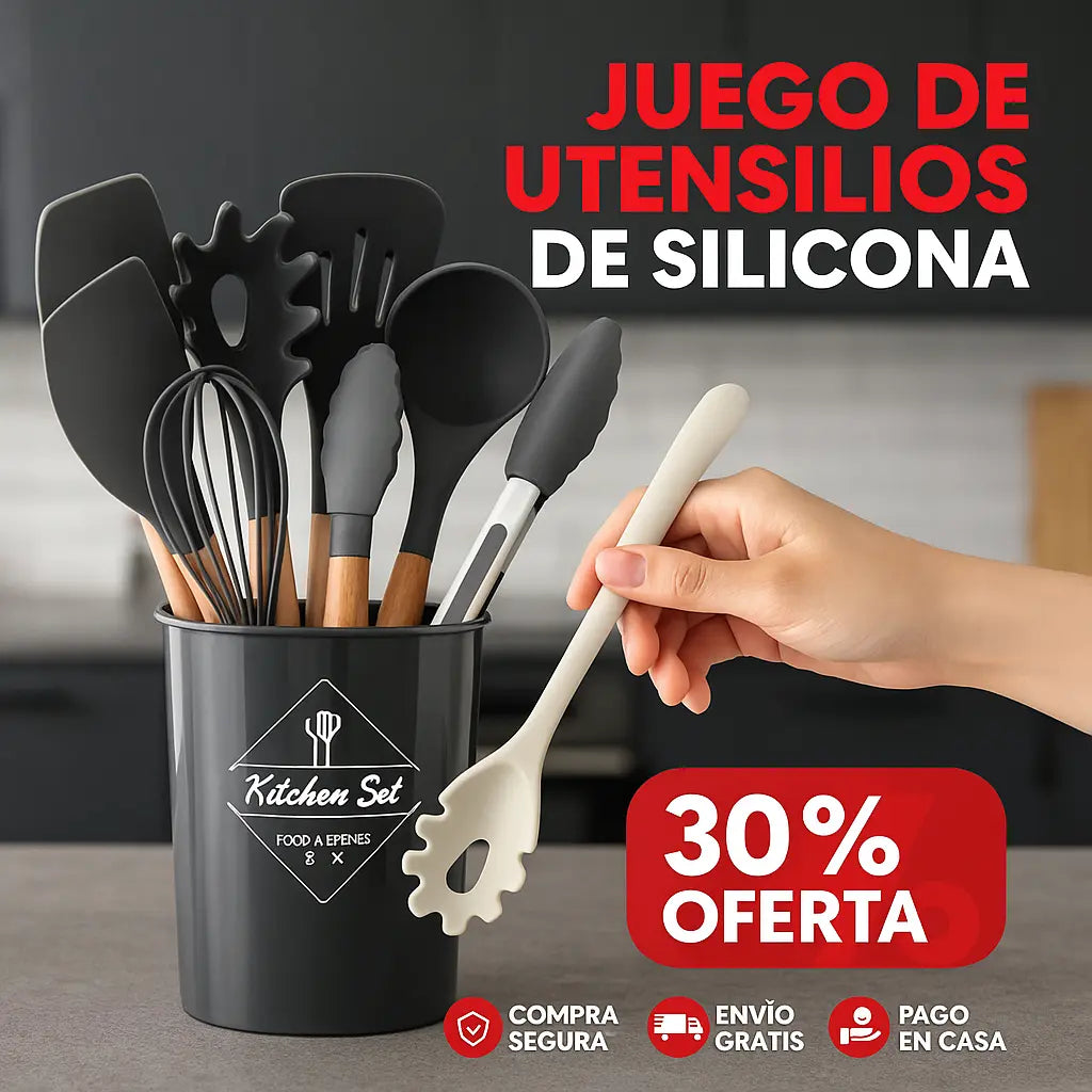 Utensilios Cocina Silicona Set por 12uds