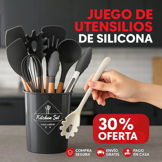 Utensilios Cocina Silicona Set por 12uds