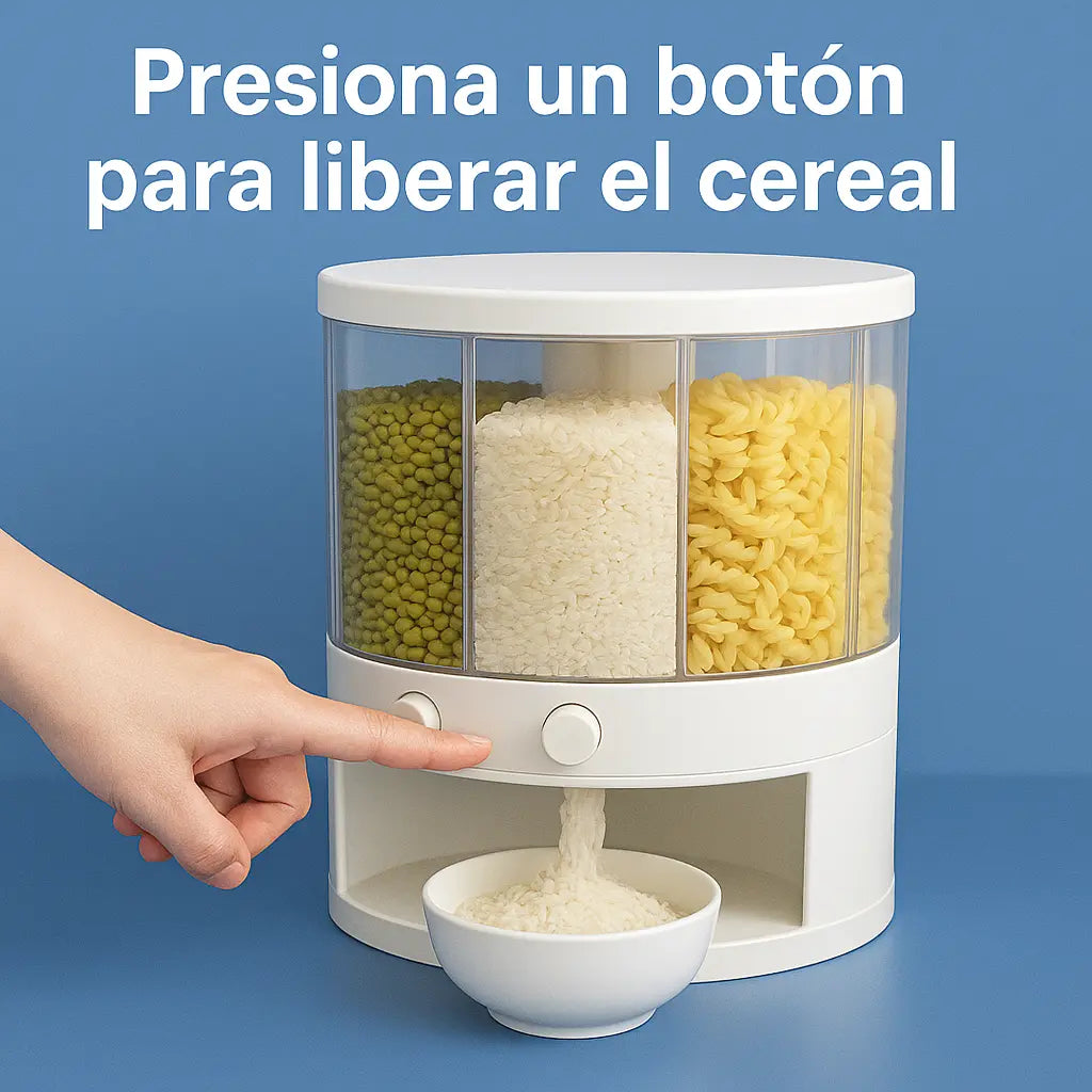 Dispensador de granos giratorio 360°
