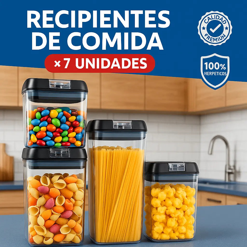 SET DE TARROS HERMÉTICOS X 7 UNIDADES