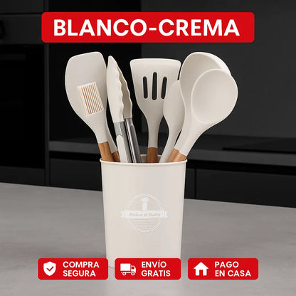 Utensilios Cocina Silicona Set por 12uds