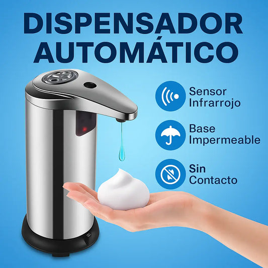DISPENSADOR DE JABÓN AUTOMÁTICO ACERO INOXIDABLE