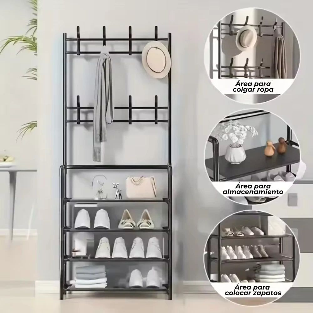 Organizador de zapatos con perchero