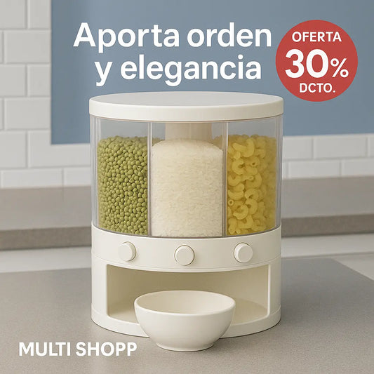 Dispensador de granos giratorio 360°