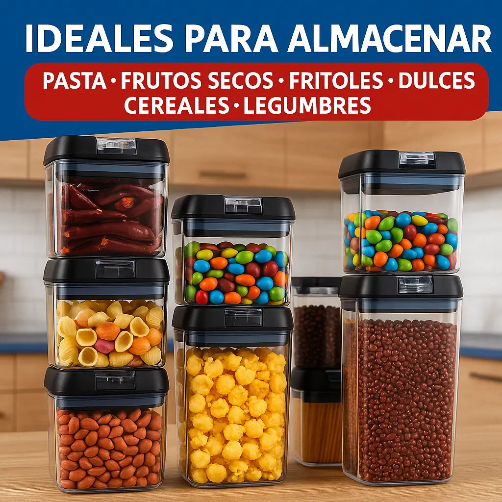 SET DE TARROS HERMÉTICOS X 7 UNIDADES