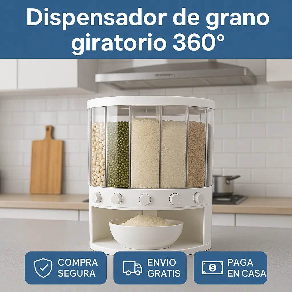 Dispensador de granos giratorio 360°